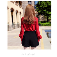 Load image into Gallery viewer, 2019 Autumn new brand women's wear lapel long-sleeve shirt temperament light cooked OL women's shirt 58900