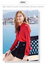 Load image into Gallery viewer, 2019 Autumn new brand women's wear lapel long-sleeve shirt temperament light cooked OL women's shirt 58900