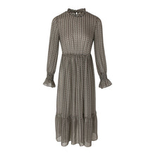 Load image into Gallery viewer, 2019 early autumn new brand women's dress a button a print dress temperament celebrity chiffon dress 69122