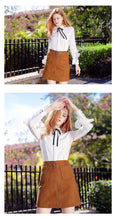 Load image into Gallery viewer, 2019 Autumn new brand women's wear lapel long-sleeve shirt temperament light cooked OL women's shirt 58900