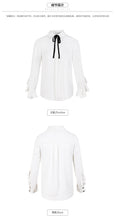 Load image into Gallery viewer, 2019 Autumn new brand women's wear lapel long-sleeve shirt temperament light cooked OL women's shirt 58900
