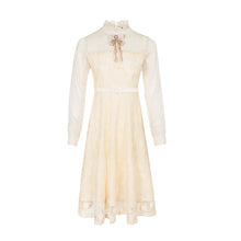 Load image into Gallery viewer, 2018 Winter brand new women's dress collar hollowed out a word skirt temperament lady lace dress 69135