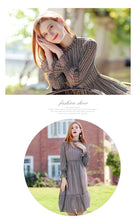 Load image into Gallery viewer, 2019 early autumn new brand women's dress a button a print dress temperament celebrity chiffon dress 69122