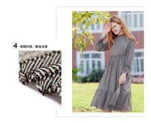 Load image into Gallery viewer, 2019 early autumn new brand women's dress a button a print dress temperament celebrity chiffon dress 69122