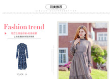 Load image into Gallery viewer, 2019 early autumn new brand women's dress a button a print dress temperament celebrity chiffon dress 69122