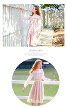 Load image into Gallery viewer, 2018 Winter brand new women's dress collar hollowed out a word skirt temperament lady lace dress 69135