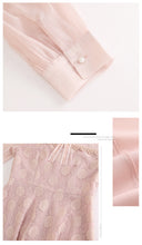 Load image into Gallery viewer, 2018 Winter brand new women's dress collar hollowed out a word skirt temperament lady lace dress 69135