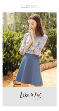 Load image into Gallery viewer, 2019 Autumn New Women's Wear 2018 Autumn Women's Printed Little Shirt Lady Snow Spinning Shirt 59032