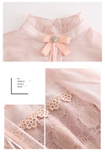 Load image into Gallery viewer, 2018 Winter brand new women's dress collar hollowed out a word skirt temperament lady lace dress 69135