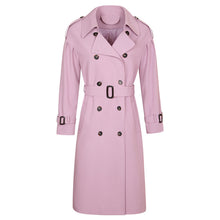 Load image into Gallery viewer, 2018 New Brand Women's Dual-breasted Pure-color Woven Overcoat Temperament Women's Windswear 97097