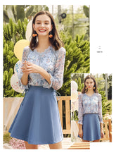 Load image into Gallery viewer, 2019 Autumn New Women's Wear 2018 Autumn Women's Printed Little Shirt Lady Snow Spinning Shirt 59032