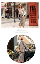 Load image into Gallery viewer, 2019 Autumn new boutique women's single-breasted splice pattern a dress retro dress 28633