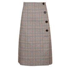 Load image into Gallery viewer, 2019 Autumn new boutique women's single-breasted splice pattern a dress retro dress 28633