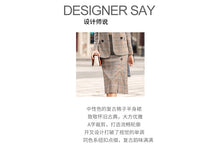Load image into Gallery viewer, 2019 Autumn new boutique women's single-breasted splice pattern a dress retro dress 28633