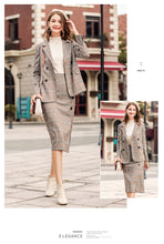 Load image into Gallery viewer, 2019 Autumn new boutique women's single-breasted splice pattern a dress retro dress 28633