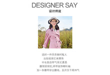 Load image into Gallery viewer, 2018 New Brand Women's Dual-breasted Pure-color Woven Overcoat Temperament Women's Windswear 97097