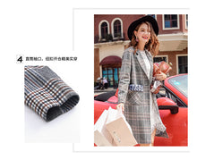 Load image into Gallery viewer, 2018 Autumn and Winter New brand women's wear lapel plaid wool coat temperament celebrity hair coat female 97103