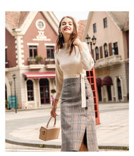 Load image into Gallery viewer, 2019 Autumn new boutique women's single-breasted splice pattern a dress retro dress 28633