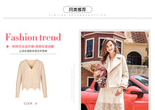 Load image into Gallery viewer, 2018 Autumn new brand women's dress temperament V collar wave dot a dress chic ladies net dress 69325