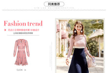 Load image into Gallery viewer, 2018 Autumn new women's fashion lace collar collared skirt sweet hundred knit dress 78993