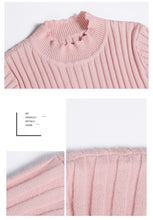 Load image into Gallery viewer, 2018 Autumn new women's fashion lace collar collared skirt sweet hundred knit dress 78993