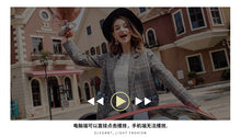 Load image into Gallery viewer, 2018 Autumn and Winter New brand women's wear lapel plaid wool coat temperament celebrity hair coat female 97103
