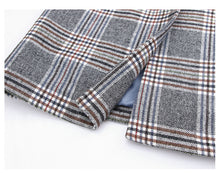 Load image into Gallery viewer, 2018 Autumn and Winter New brand women's wear lapel plaid wool coat temperament celebrity hair coat female 97103