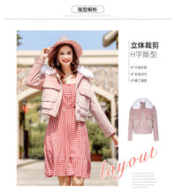 Load image into Gallery viewer, 2018 New Brand Ladies'Collar, Short Zipper Cotton Clothes, Ladies' Plush Jacket 97091