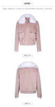 Load image into Gallery viewer, 2018 New Brand Ladies'Collar, Short Zipper Cotton Clothes, Ladies' Plush Jacket 97091
