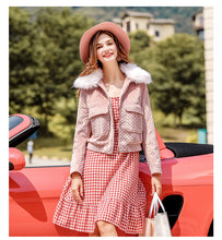 Load image into Gallery viewer, 2018 New Brand Ladies'Collar, Short Zipper Cotton Clothes, Ladies' Plush Jacket 97091
