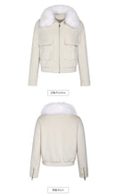 Load image into Gallery viewer, 2018 New Brand Ladies'Collar, Short Zipper Cotton Clothes, Ladies' Plush Jacket 97091