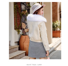Load image into Gallery viewer, 2018 New Brand Ladies'Collar, Short Zipper Cotton Clothes, Ladies' Plush Jacket 97091