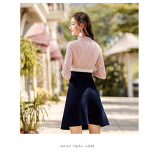 Load image into Gallery viewer, 2018 Autumn new women's fashion lace collar collared skirt sweet hundred knit dress 78993