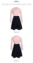 Load image into Gallery viewer, 2018 Autumn new women's fashion lace collar collared skirt sweet hundred knit dress 78993