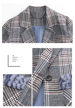 Load image into Gallery viewer, 2018 Autumn and Winter New brand women's wear lapel plaid wool coat temperament celebrity hair coat female 97103
