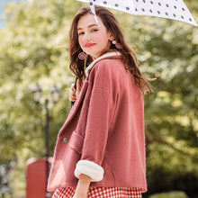 Load image into Gallery viewer, 2018 new brand women's dress lamb wool short wool overcoat lady wool overcoat lady 97055