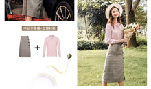Load image into Gallery viewer, 2019 Autumn new boutique women's single-breasted splice pattern a dress retro dress 28633