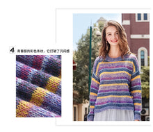 Load image into Gallery viewer, Fall 2018 New Fashion Women's Wear Round-neck Rainbow Stripe Pullovers Leisure Lounge Knitwear 79061