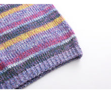 Load image into Gallery viewer, Fall 2018 New Fashion Women's Wear Round-neck Rainbow Stripe Pullovers Leisure Lounge Knitwear 79061