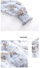Load image into Gallery viewer, 2018 Winter new women's lace printing temperament celebrity snow spinning shirt 59066