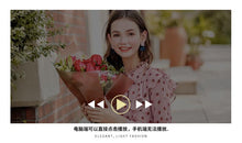 Load image into Gallery viewer, 2019 Autumn new brand women's wear V collar wave point long-sleeve printing dress temperament light ripe chiffon dress 69357