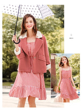 Load image into Gallery viewer, 2018 new brand women's dress lamb wool short wool overcoat lady wool overcoat lady 97055
