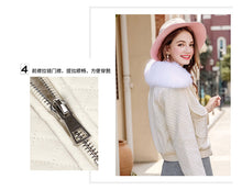 Load image into Gallery viewer, 2018 New Brand Ladies'Collar, Short Zipper Cotton Clothes, Ladies' Plush Jacket 97091