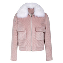Load image into Gallery viewer, 2018 New Brand Ladies'Collar, Short Zipper Cotton Clothes, Ladies' Plush Jacket 97091