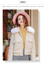 Load image into Gallery viewer, 2018 New Brand Ladies'Collar, Short Zipper Cotton Clothes, Ladies' Plush Jacket 97091