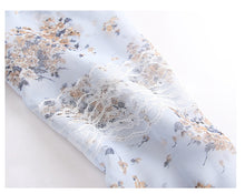 Load image into Gallery viewer, 2018 Winter new women's lace printing temperament celebrity snow spinning shirt 59066