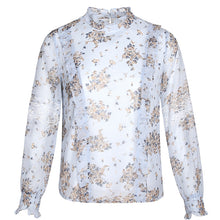 Load image into Gallery viewer, 2018 Winter new women's lace printing temperament celebrity snow spinning shirt 59066