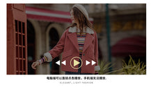 Load image into Gallery viewer, 2018 new brand women's dress lamb wool short wool overcoat lady wool overcoat lady 97055