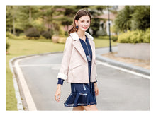 Load image into Gallery viewer, 2018 new brand women's dress lamb wool short wool overcoat lady wool overcoat lady 97055