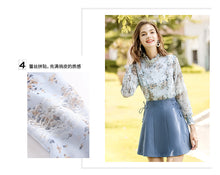Load image into Gallery viewer, 2018 Winter new women's lace printing temperament celebrity snow spinning shirt 59066